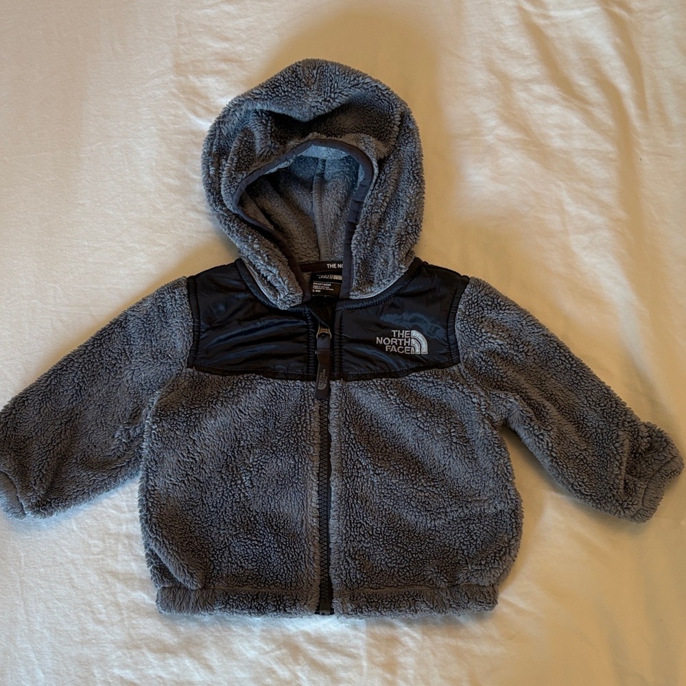 North Face Charcoal Fleece Baby Jacket